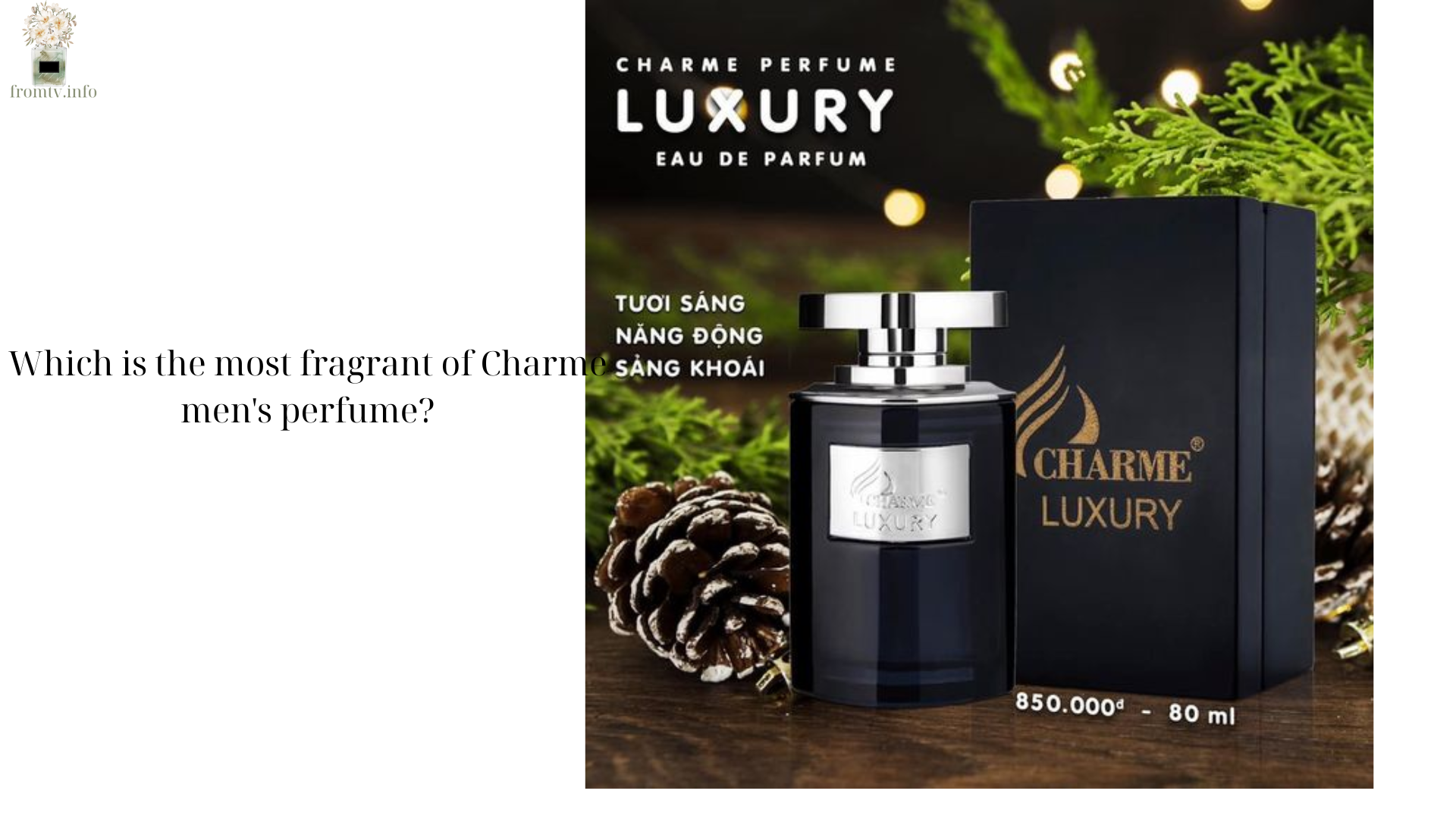 Which is the most fragrant of Charme men's perfume